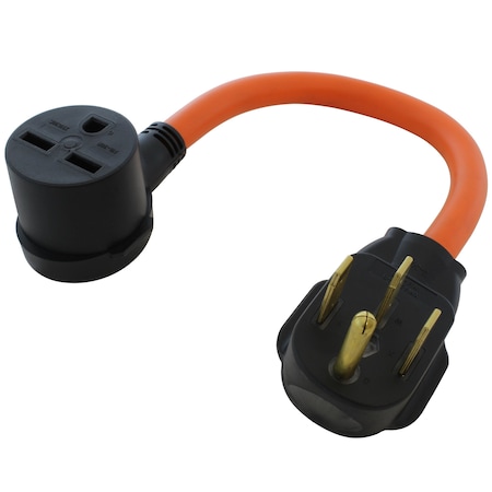 Ac Works Plug Adapter, STW, 6-30R, 14-50P, 1.5 ft., Orange S1450630-018